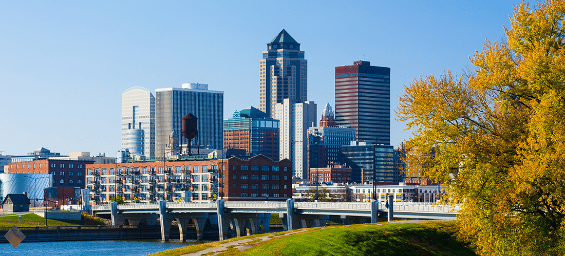 Image: Moving to the Midwest, downtown Des Moines, Iowa